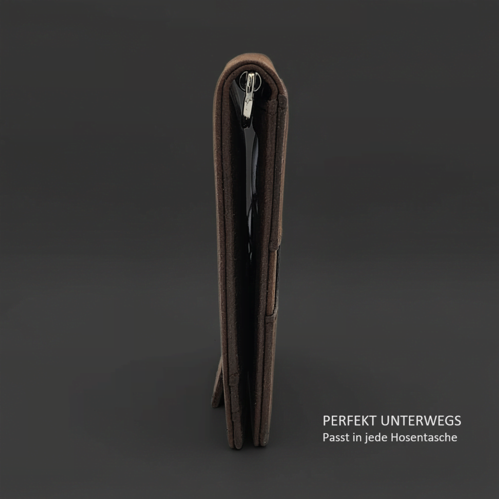 Money Clip Wallet Seitenansicht - kompakt für die Hosentasche